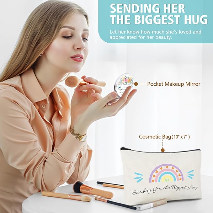 Get Well Gifts for Women, Thinking of You Gift Basket, Unique Self Care Package Relaxing Spa Gift Set, Birthday Gifts Box for Woman, Mothers Day Gifts for Mom Her Friend Wife Sister, Blue