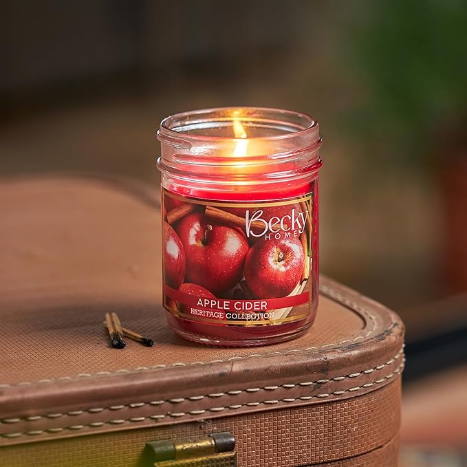 8oz Apple Cinnamon Scented Candles for Home, 45 Hrs Soy Wax Candle, Candle for Cozy Autumn Home Decor, Fall Scented Candles, Candle Fall Gifts for Men and Women