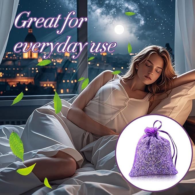 9.5 OZ Lavender Dried Lavender - Sukh Lavender Sachets for Drawers and Closets Lavender Flowers Sachet Bags Fresh Scents Lavender Sachet Bags Dried Flowers Bulk