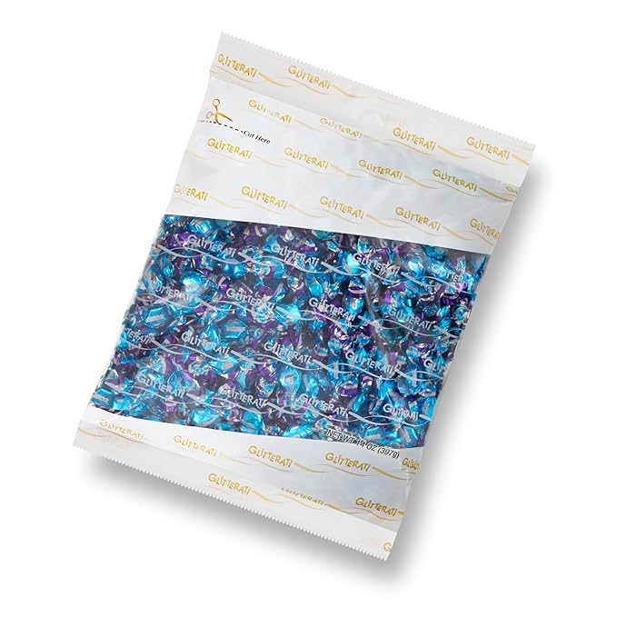 GLITTERATI Deluxe Mint Italian Miniature Hard Candies, Individually Wrapped Gourmet Candy, Vegan, Gluten Free, Non-GMO, 14 oz Resealable Pouch, 400 Ct.