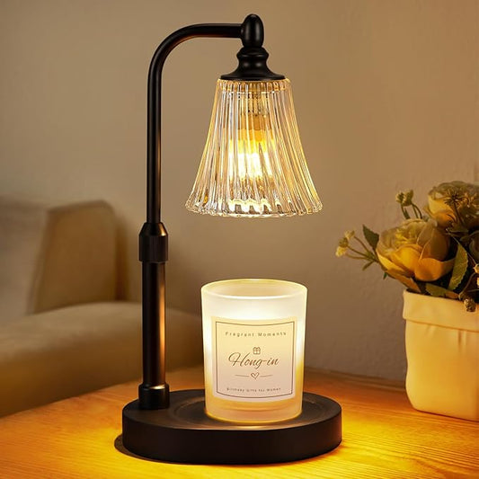 Black Candle Warmer Lamp with Timer Dimmable,Birthday Gifts for Women,Adjustable Height Wax Melt Warmer for Jar Candles,House Warming Gifts New Home,Ideal for Office,Bedroom Home Decor
