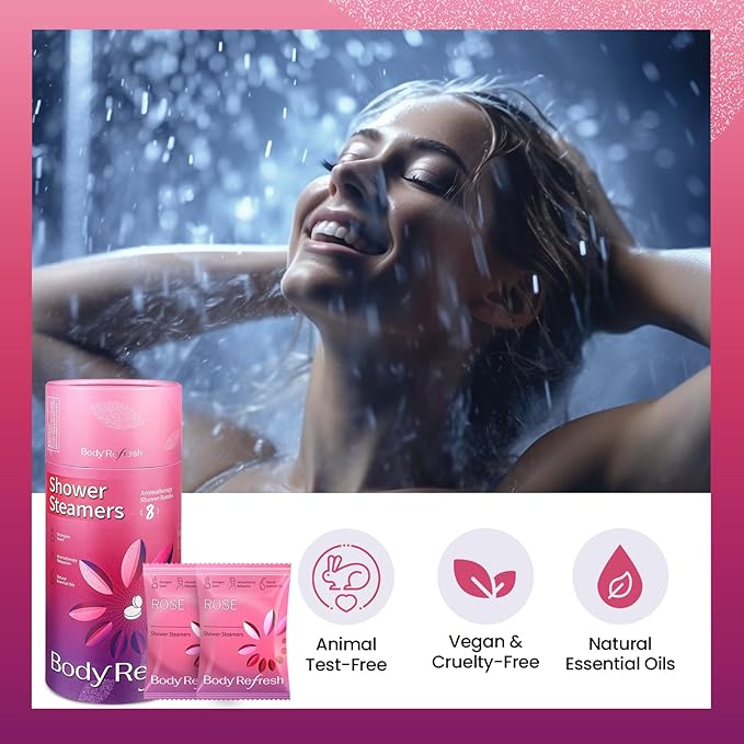 Shower Steamers Aromatherapy 8 Pack - Birthday Gifts for Women Mom Wife, Valentines Day Gifts for Her, Shower Bombs for Relaxation, Self Care Gift for Women, Easter Basket Essentials