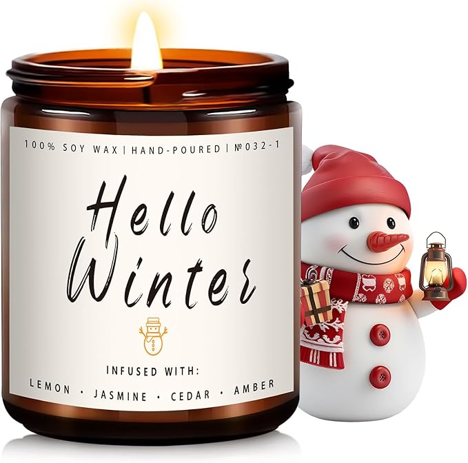 Hello Winter Candle - Soy Scented for Christmas, Home & Gifts