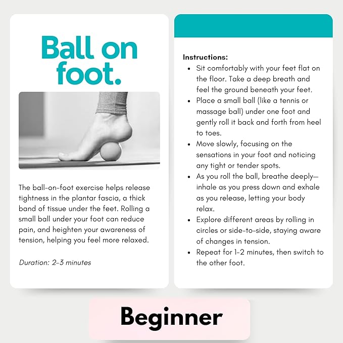 CATCHYOURDREAMS Somatic Therapy Exercise Cards: 42 Simple Practices to Reduce Stress, Release Tension, and Reconnect with Your Body Anytime, Anywhere