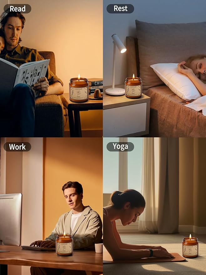 Scented Candles for Home, 16oz Large Jar Scented Candle – Jasmine Soy Wax Candle with 100 Hour Burn Time, Long Lasting Aromatherapy Candle for Home Décor, Relaxing Fragrance & Gift Giving