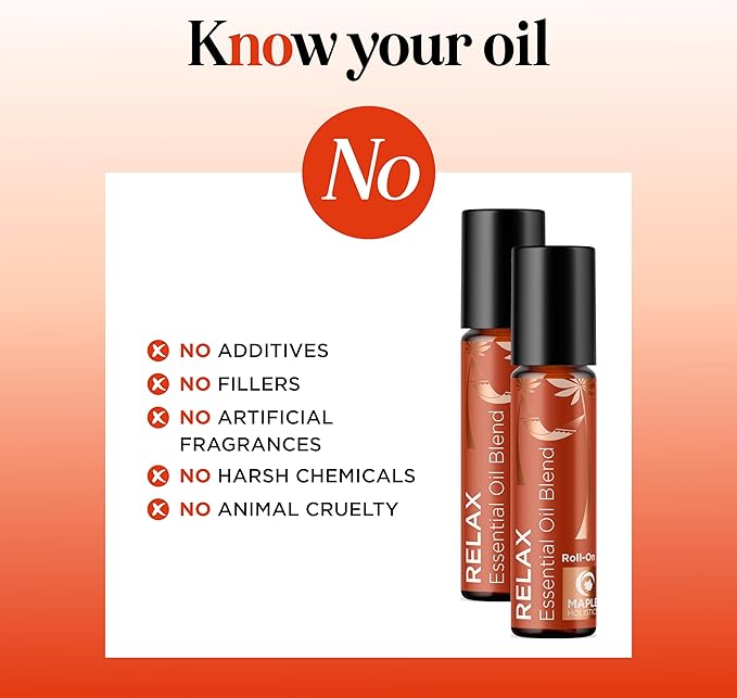 Relaxing Essential Oil Roll On - Aromatherapy Essential Oil Roller with Calming Essential Oils - Relaxing Essential Oil Blend with Lavender Ylang Ylang Chamomile & Geranium for Stress Support (2 Pack)