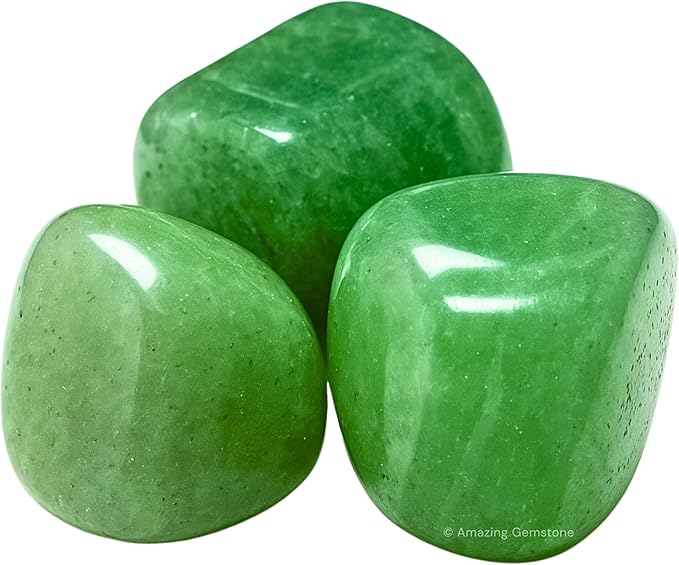 Amazing Gemstone Green Aventurine Crystals and Healing Stones Tumbled - 1 oz Green Aventurine Stone, Natural Healing Stones for Energy Balance, Stress Relief - Premium Polished Gems Rocks