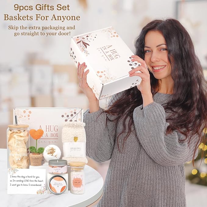 Care Package For Women After Surgery, Self Care Gifts, Get Well Soon Gifts Baskets For Women, Relaxation Spa Gifts For Women, Thinking Of You Gift For Mom, Sympathy Set