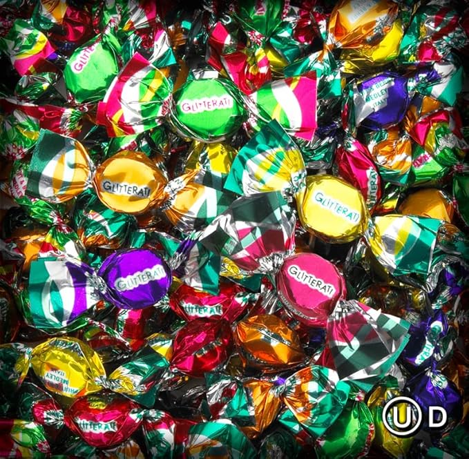 GLITTERATI Fruit & Berry Medley Italian Mini Hard Candies, Individually Wrapped Gourmet Candy, Natural Fruit Flavors, Vegan, Gluten Free, Non-GMO, 14 oz Bag, 400 Ct