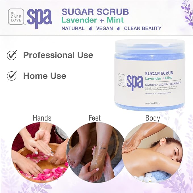 BCL SPA Sugar Scrub Lavender + Mint, 16 oz