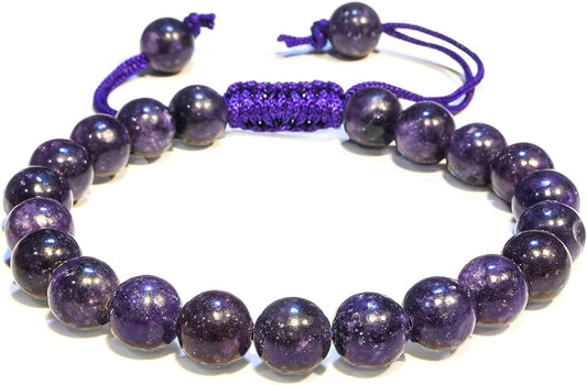 Energy Protection Crystal Handmade Adjustable Bead Bracelet Perfect for Men, Women’s Gift - Gemstone Healing Stretch Bracelet Pulsera Para Hombre Mujer Stocking Stuffer
