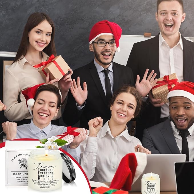 Fumete 10 Pcs Jars Scented Soy Candles 3.5 oz May You Be Proud of The Difference Candles Team Thank You Gifts for Employee Appreciation Gifts Coworker Vet Tech Nurse Teachers(White,Team)