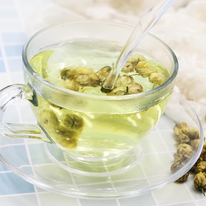 FullChea - Top Grade Chinese Chrysanthemum Tea - 3.52oz/100g - Premium Natural Dried Chrysanthemum Flower - Tai Ju Herbal Tea Loose Leaf - Non-GMO - Caffeine-free - Sweet & Fresh (Pack of 2)