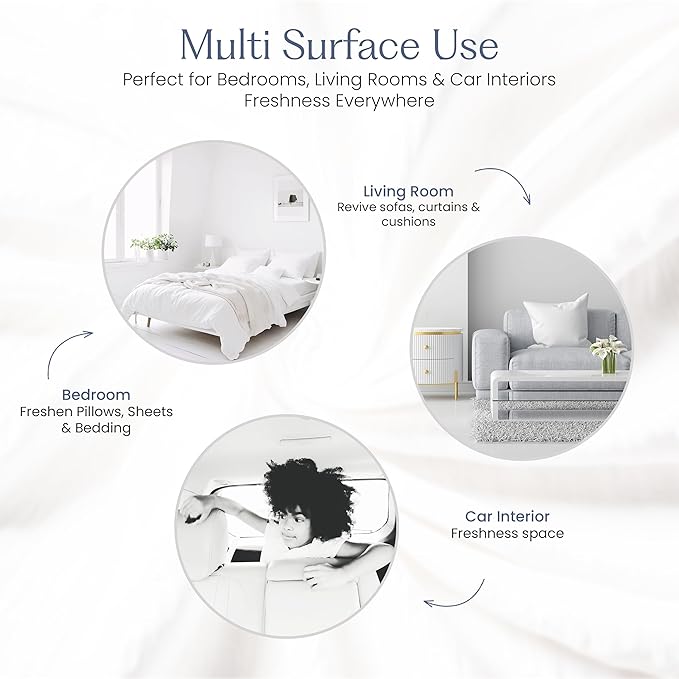 FIELD FLEUR Lake Side Linen & Room Spray 15.5 oz - Aromatic & Refreshing Bedding & Fabric Mist – Air Freshener for Clothes & Sofas - Notes of Amber, Citrus, Coconut, Musk & Sandalwood - Made in USA