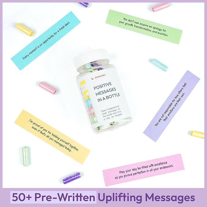 60 Pcs Positive Affirmation Cards Jar, Funny Emotional Support Gift for Teen Girls, Motivational Encouragement Inpirational Gifts for Women, Tween Girls, Teen Girl Gifts Trendy Stuff