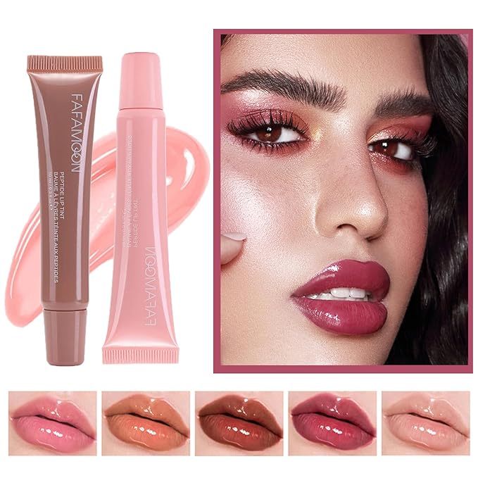 Lip Jam Hydrating Lip Gloss | Glitter Glossy Plumping Lipgloss | High Shine Glass Finish Nude Colors Shiny Jelly Liquid Lipstick for Women and Girls (5 Colors Set)