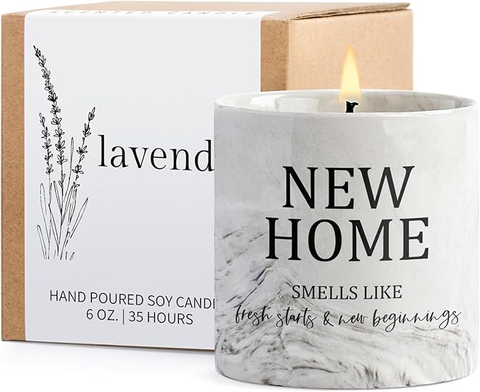 Housewarming Gifts New Home Candle for New Homeowners First Apartment Gifts New House Gift House Warming Candle for Women Men Best Friends Lavender Candles