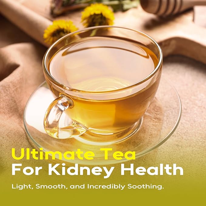 FullChea - Dandelion Leaf & Root Tea Bags, 100 Teabags, 1.5g/bag - Natural Dandelion Herbal Tea for Liver & Kidney Health - Non-GMO - Caffeine-free - Support Digestion & Boost Immune System