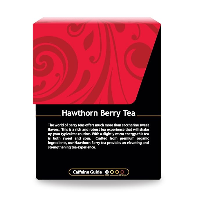 Buddha Teas Organic Hawthorn Berry Tea - OU Kosher, USDA Organic, CCOF, 18 Bleach-Free Tea Bags