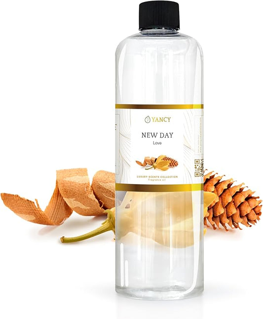 YANCY New Day Luxury Collection Fragrance Oil (16 oz), Uplifting Citrus and Floral Scent, Ideal for Diffusers, Oil Burners & Aroma Lamps, Refreshing Fragrance Oil for Morning Energy Boost