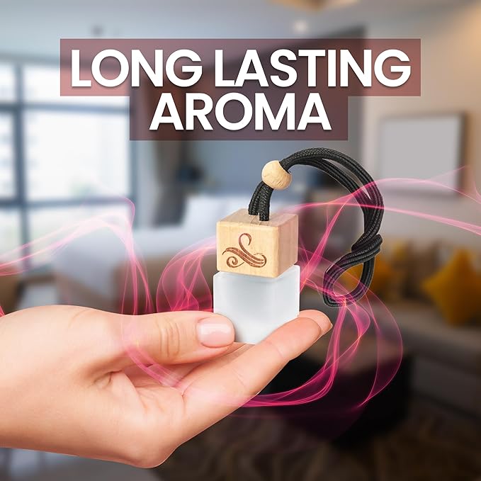 Car Air Freshener for Women - Belle La Vie | Irresistible Scent | Odour Eliminator with Essential Oils | Car Air Fresheners Vent Clip | Long Lasting Automotive Diffuser by Perfa