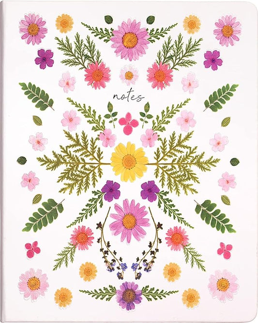 Eccolo 8x10 Large Journal Notebook with Debossed Floral Cover Design, 256 Ruled Ivory Pages, Sturdy Hardcover, Ribbon Bookmark - Perfect for Writing, Journaling, Note-Taking, and More