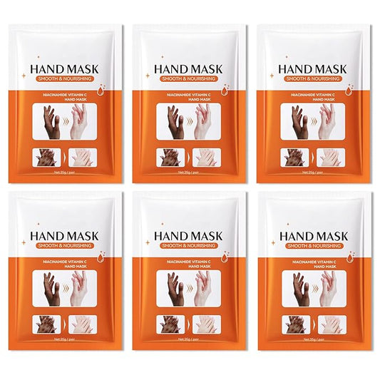 6PCS Hand Masks,Hydrating Hand Masks Moisturizing Gloves Overnight for Dry Cracked Hands,Daily Hand Care Hand Masks Gift Set for Women and Men M