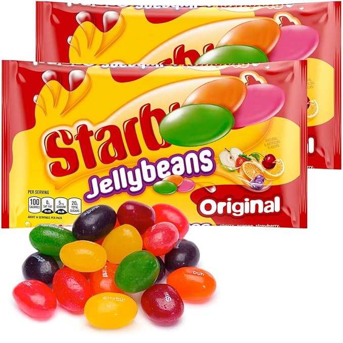 Jelly Beans Candies Smiling Sweets for Kids - Delicious Original Jellybeans Treat Great for Party Favors, Movie - All of the Favorite Flavors in Each Bag, 2 Pack