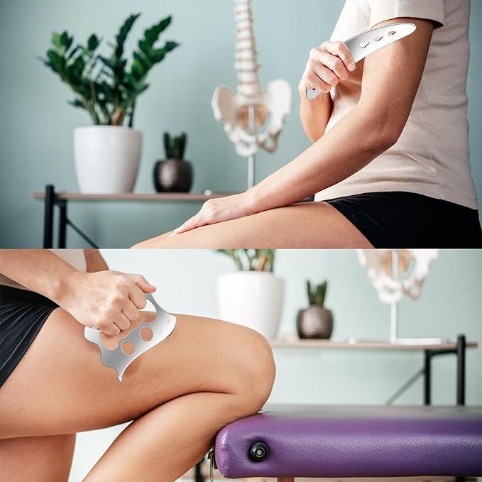 3 Pack Stainless Steel Guasha Tool, Muscle Scraper Tools for Full-Body Massage, Muscle Relief, Physical Therapy & Myofascial Release