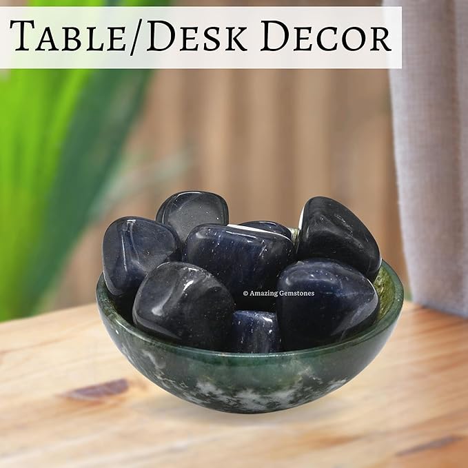 Amazing Gemstone Blue Aventurine Crystals and Healing Stones Tumbled - 1000+ Carats, Healing Stones for Energy Balance, Stress Relief - Premium Polished Gems Rocks for Meditation and Wellness