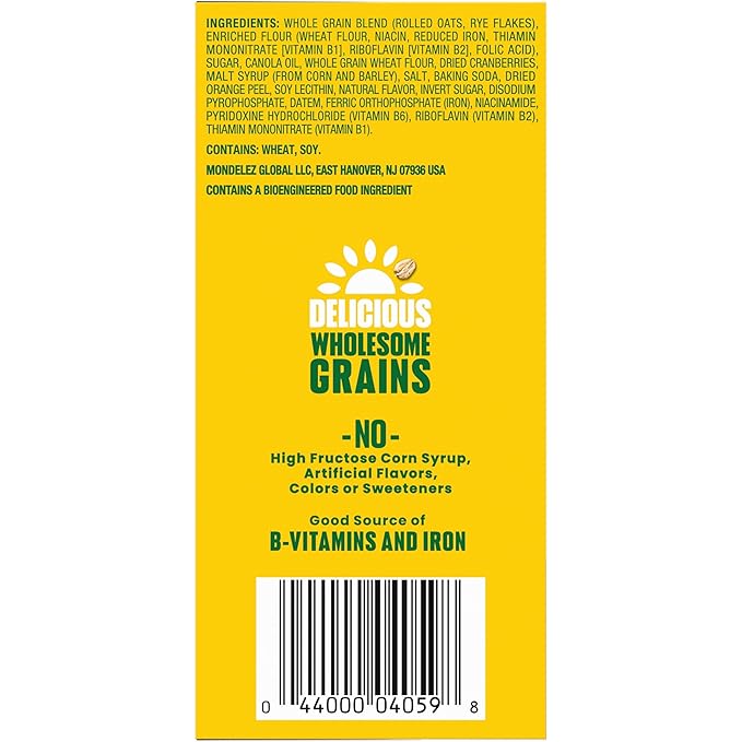 belVita Breakfast Bars Biscuits, Cranberry Orange, 30 Total Packs, 6 Boxes (4 Biscuits Per Pack)