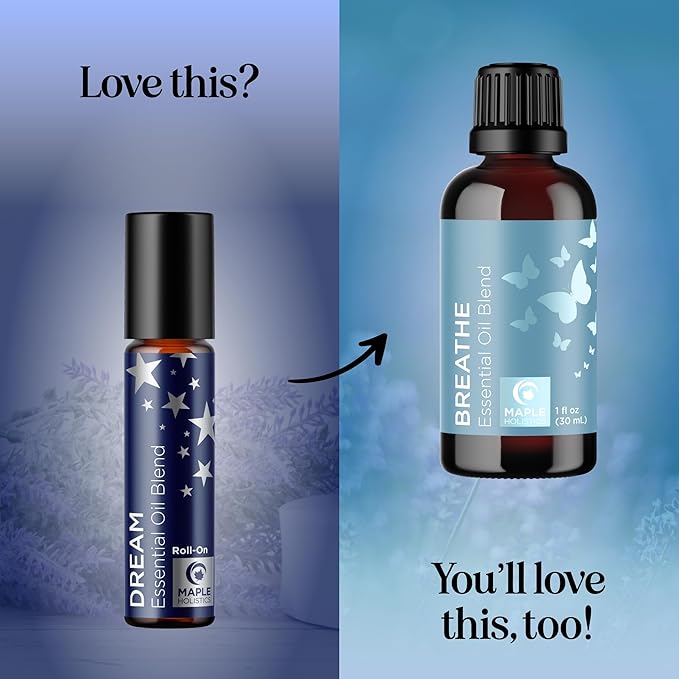 Sleep Essential Oil Roll On - Aromatherapy Essential Oil Roller for Restful Sleep and Relaxation with Pure Lavender & Roman Chamomile - Calming Pre-Diluted Blend for Nighttime Aromatherapy (1-Pack)