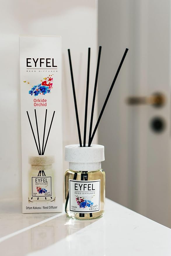EYFEL Reed Diffusers for Home – Orchid Reed Diffuser Set 4.05 fl oz Oil Diffuser Sticks, Bathroom Diffuser, Home Fragrances, Scented Sticks, Home Décor