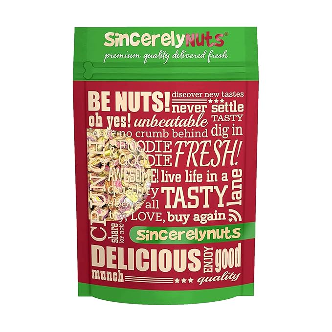 Sincerely Nuts Pistachios Roasted and Salted Kernels No Shell Healthy Snacks for Kids and Adults Shelled Convenient Snack Gourmet Flavor Vegan, Kosher Gluten Free. 3 LB Bag