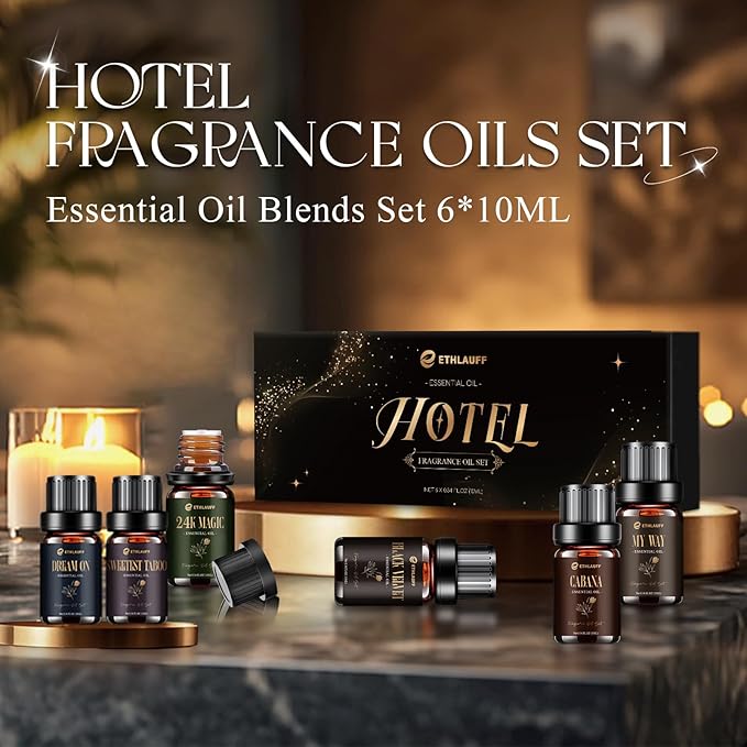 Hotel Diffuser Oils, Hotel Collection Diffuser Oil, Luxury Essential Oil Set for Diffuser, Soap & Candle Making Scents