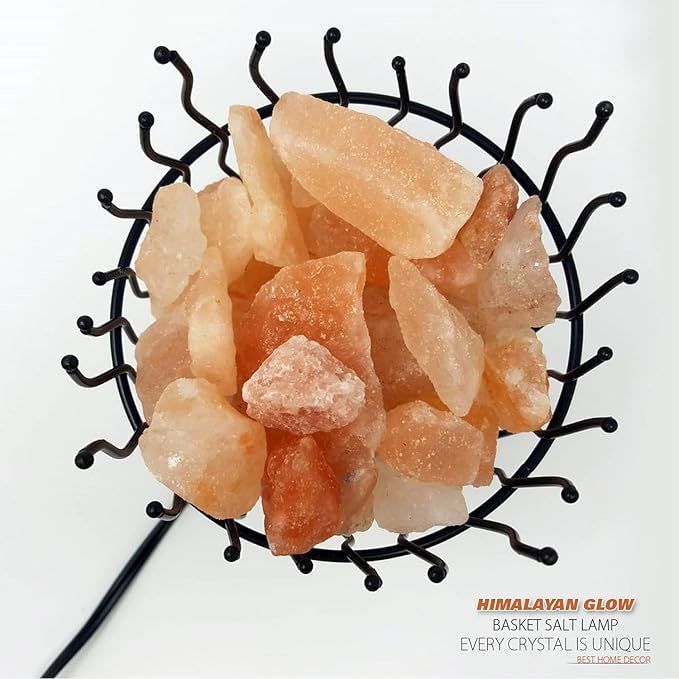 Himalayan Glow Salt Lamp - Multi-color USB Himalayan Salt Lamp with Dimmer Control | LED Bulb | Plastic Base | Amber Glow, Idle for Gift, Decor & Desk