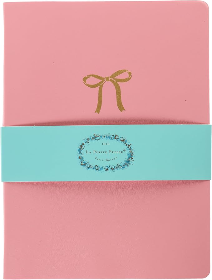 Graphique Pretty Bow Vegan Leather Journal, Diary Notebook for Writing, 192 Lined Pages, La Petite Press Collection, 6” x 8”