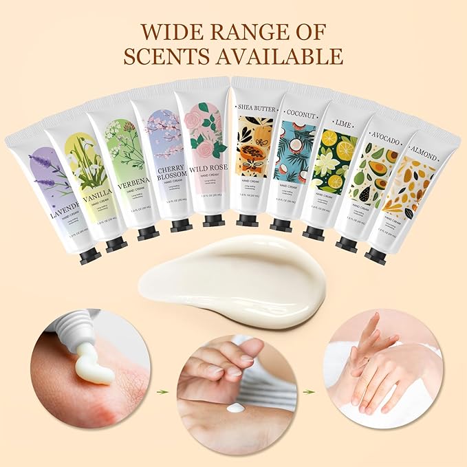 BODY & EARTH 30 Pack Hand Cream Lotion Bulk Mini Hand Lotion Hand Cream for Women Thanksgiving Gifts Christmas Gifts Stocking Stuffers and Bridesmaid Gifts