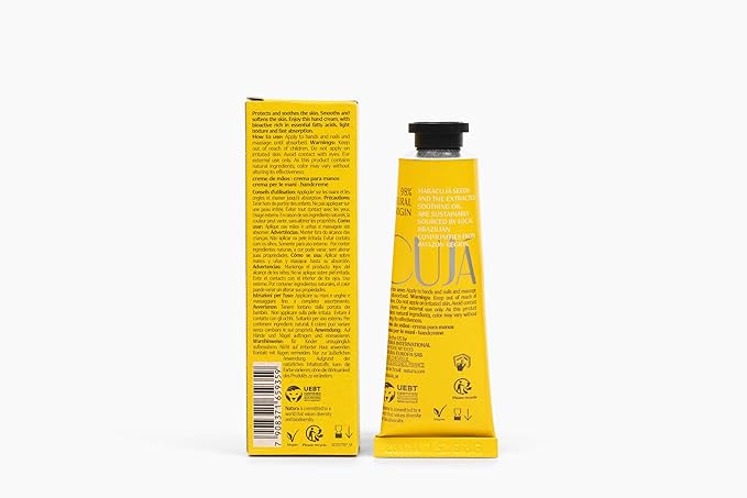 Natura - Ekos Passion Fruit Hand Cream - Calming Balm - Fast Absorption - 24-Hour Deep Hydration Skin Moisturizer - Vegan Skin Care - Brazilian Beauty Secrets - Self Care & Body Care - 1.41oz (40g)