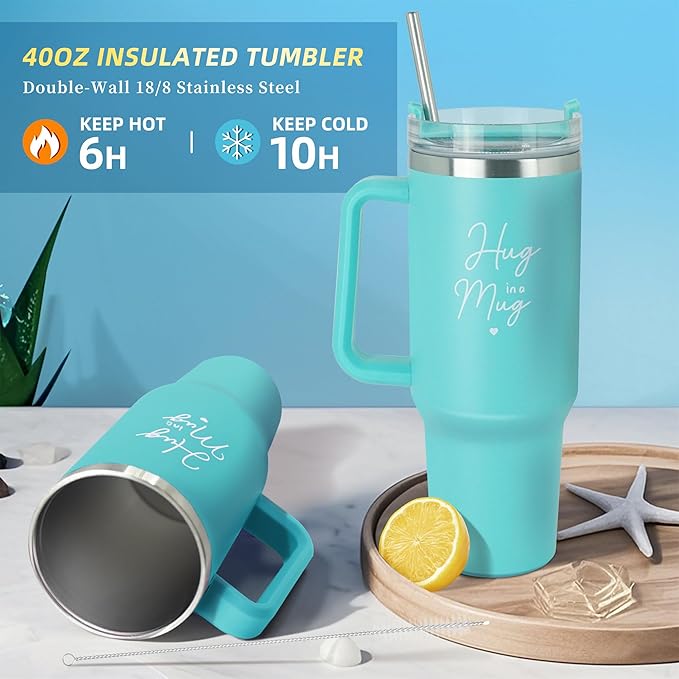 15PCS Birthday Gifts for Women, Relaxing Spa Gifts Baskets for Her, Care Package with Luxury Flannel Blanket and 40 oz Tumbler, Valentines, Mothers Day, Christmas Women's Gift for Mom, Wife, Friends