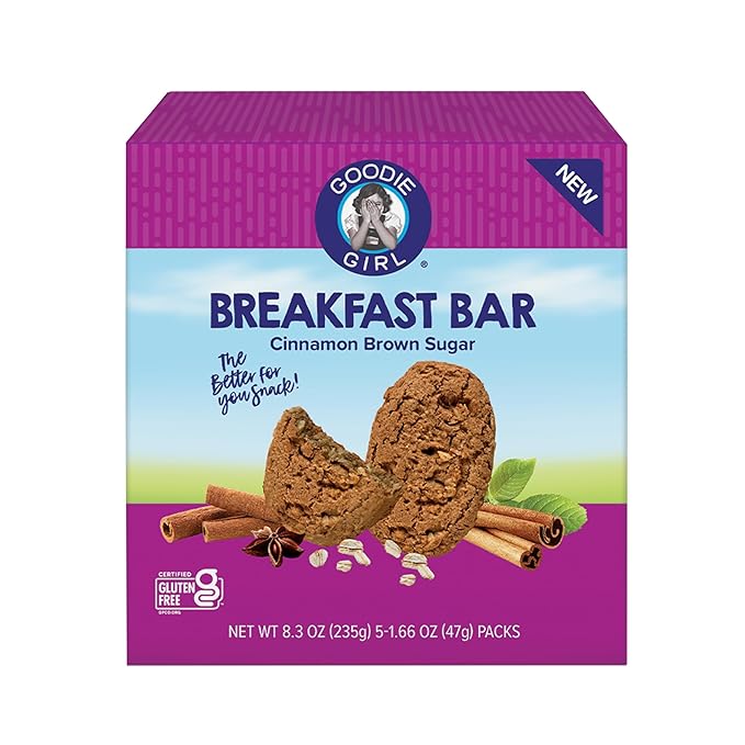 Goodie Girl Soft Breakfast Bar, Cinnamon Brown Sugar | Baked, Chewy, Gluten Free (3 Pack)