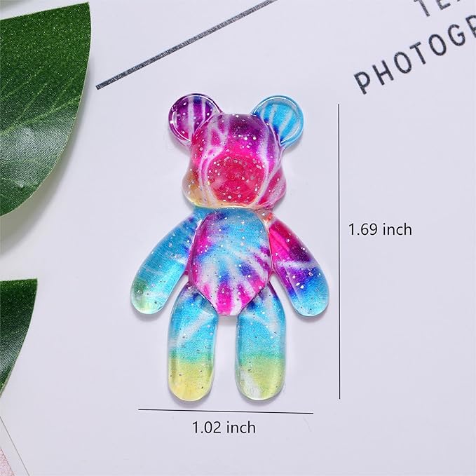 Worry Bear, Pocket Bear Hug, Anxiety Relief Gifts for Men Women, Mental Health Positivity Gift, Stress Relief Gift for Her, Comforting Gifts for Son Daughter Back to School, Rainbow Gradient