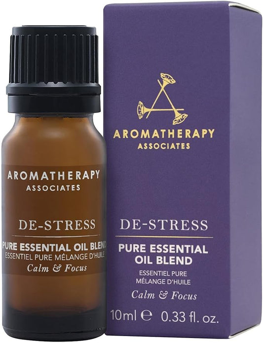 Aromatherapy Associates De-Stress Pure Essential Oil Blend. Premium Undiluted Blend to Clear The Mind. Hand-Crafted with Frankincense, Chamomile and Petitgrain (0.33 fl oz)