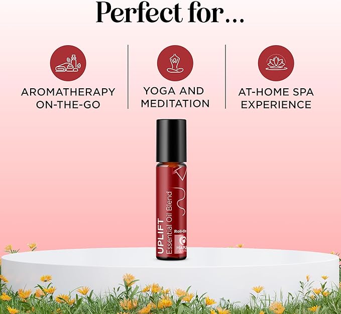 Uplift Essential Oil Roll On - Aromatherapy Essential Oil Roller with Lavender and Citrus Calming Essential Oils - Happy and Relaxing Essential Oil Blend with Orange Lemon & Grapefruit (1 Pack)