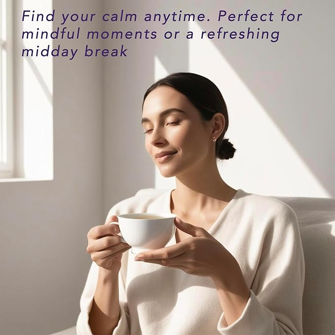 Calming Day Herbal Tea (1.65 oz, Pack of 18 Tea Bags) – Relaxing Caffeine-Free Tea with Lavender, Rosehips and Lemongrass – Gift for focus, clarity, relaxation and wellness