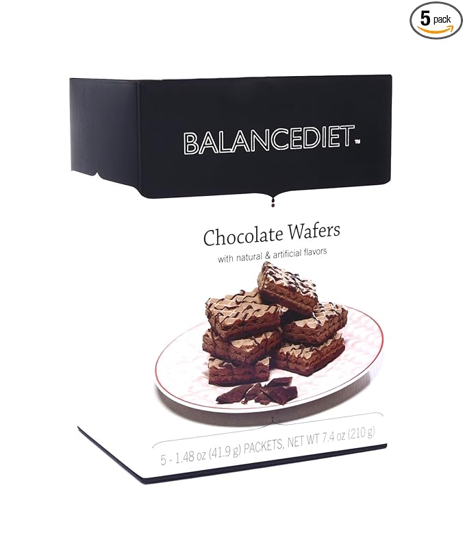 BalanceDiet | High Protein Chocolate Wafers | Healthy Snack or Dessert | 5 Pack