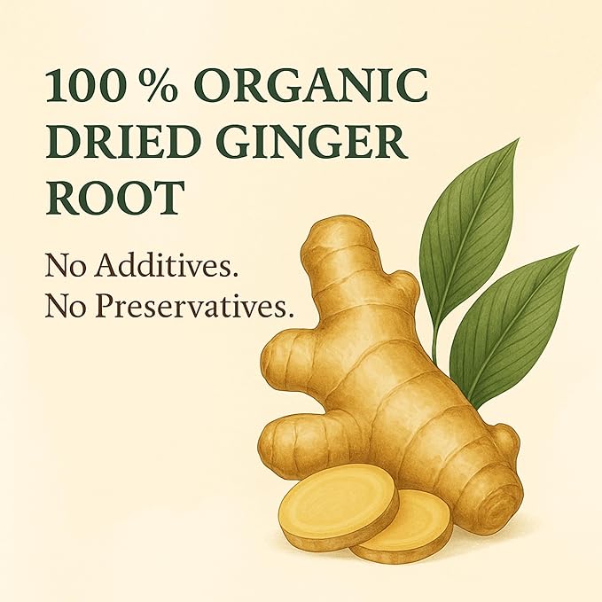 Organic Ginger Tea (100 tea bags | 7 oz | 200g) - Supports healthy circulation and digestion