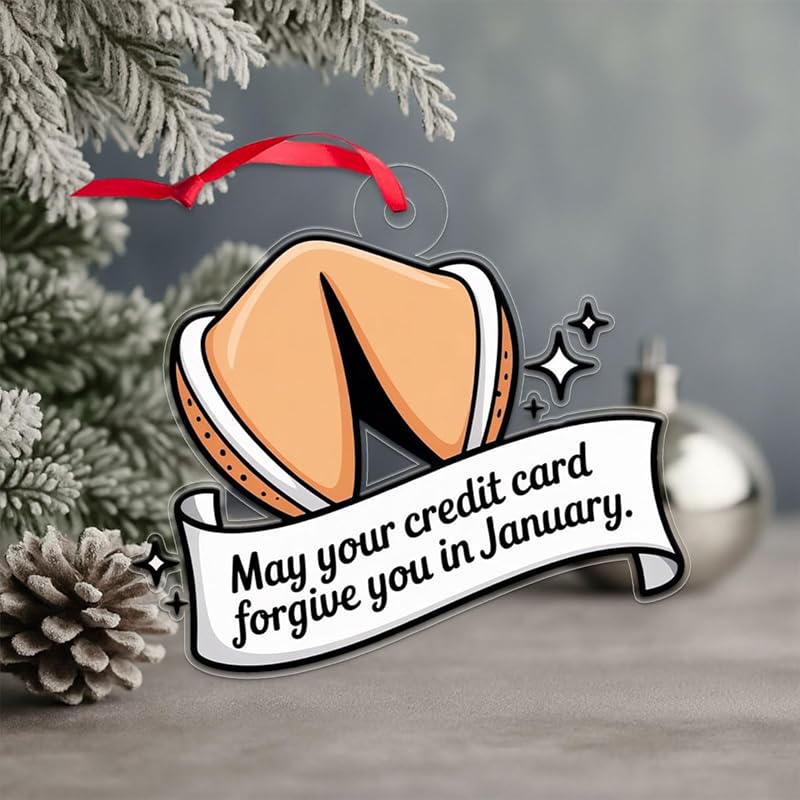 Funny Personalized Fortune Cookie Ornament, Custom Holiday Decoration, Gag Gift for Friends, Food Lover Christmas Keepsake, Unique Ornament Acrylic Ornament – Personalized