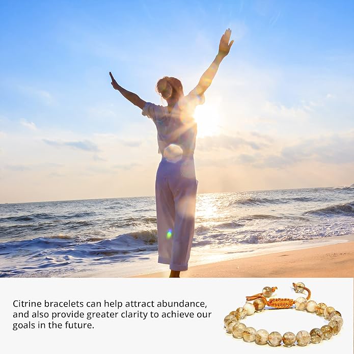 Energy Protection Crystal Handmade Adjustable Bead Bracelet Perfect for Men, Women’s Gift - Gemstone Healing Stretch Bracelet Pulsera Para Hombre Mujer Stocking Stuffer