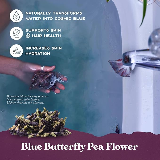 Solar Blend Bath Tea by Purple Canyon | 3 Reviving Bath Soaks with Eucalyptus, Peppermint, Calendula, and Dried Flowers | Self Care Gifts for Women